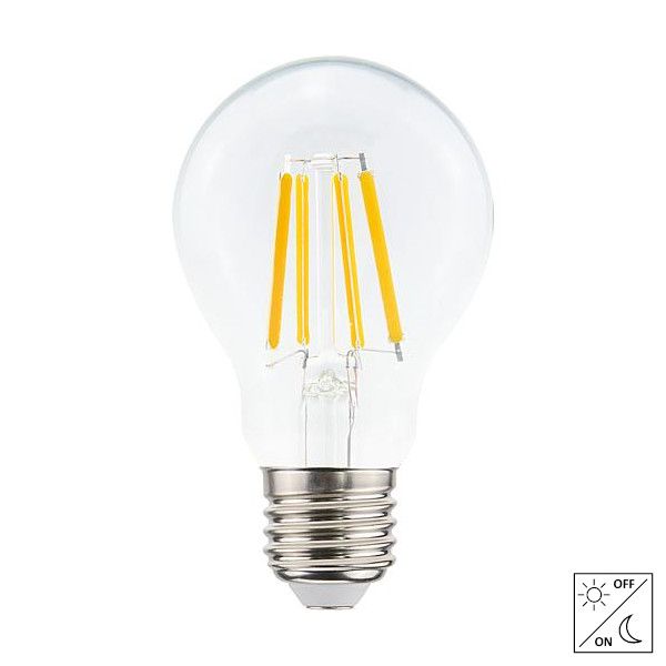 kwaadheid de vrije loop geven efficiënt heks LED E27-A60 Filament lamp 8 Watt met schemersenor - 2700K