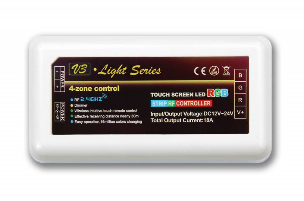 Milight RGB LED Strip Controller 12-24 Volt 4 zones 6A