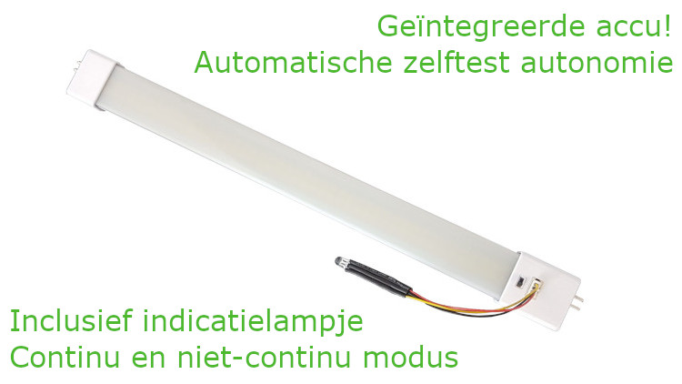 Reisbureau Injectie gouden LED T5-TL buisje 30 cm - 5 Watt - 4000K - met noodverlichting