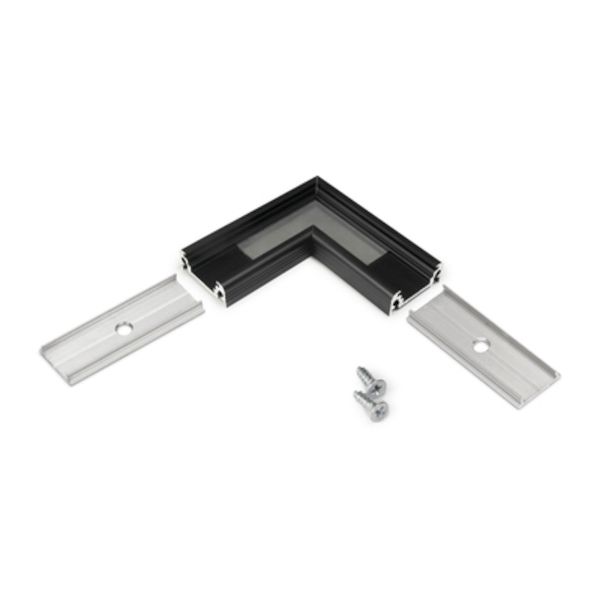 Hoekconnector Zwart voor Surface 10 Ledstripprofielen