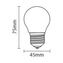 LED E27-G45 Filamentlamp 4 Watt - 2700K - Dimbaar - Amber