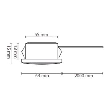 LED Meubelspot Baston Aluminium 3 Watt - 12V - 2700K - Ø63x15mm - IP44