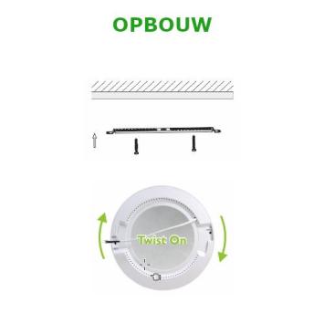 LED Plafonnière / Downlight In- Opbouw - 3000K - Ø220