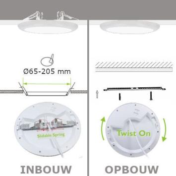 LED Downlight / Plafonnière Instelbaar op kleur / sterkte - Ø230 - IP54