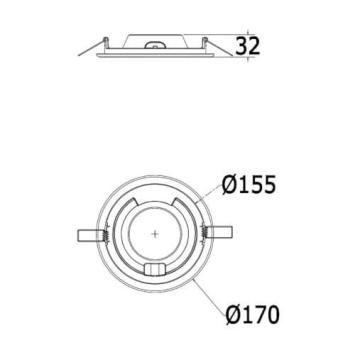 LED Downlight 12 Watt Inbouw - Bewegingssensor - 3000K - Ø170mm