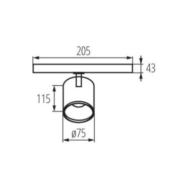 LED Railspot 18 Watt ACORD - Wit - 3000K - 1700 Lm - 60°