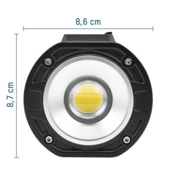 Oplaadbare LED Werklamp Magnetisch - 10 Watt - 6500K - IP65