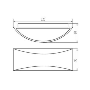 LED Wandlamp Biso Zwart - 4000K - 8 Watt - IP54