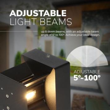 LED Wandlamp Cubo met sensor - 2700K - 6 Watt - Zwart - Kubus - Dimbaar