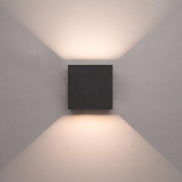 LED Wandlamp Cubo met sensor - 2700K - 6 Watt - Zwart - Kubus - Dimbaar