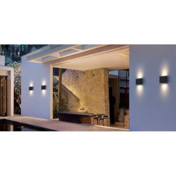 LED Wandlamp Callisto Antraciet - Kleur instelbaar - 6 Watt - IP65