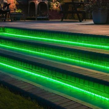 LED Strip 230 Volt -  Inkortbaar per 10 cm - Groen - Dimbaar - IP65