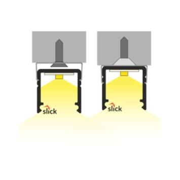 Aluminium profiel (S10) voor Ledstrip 230 Volt - 12 x 12 mm - 100 cm