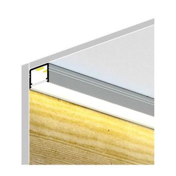 Aluminium profiel (S10) voor Ledstrip 230 Volt - 12 x 12 mm - 100 cm