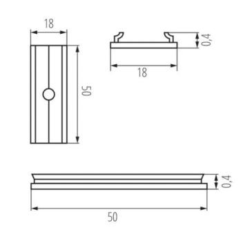 Connector / Verbinding voor ledstripprofielen - Aluminium