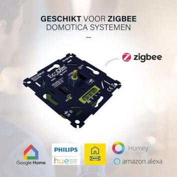 LED Dimmer 230V Zigbee - Pro - 0-250W - Druk/Draai - Inbouw - ECO-DIM.07