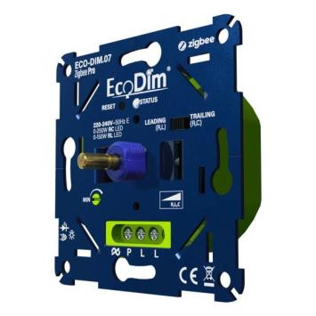 LED Dimmer 230V Zigbee - Pro - 0-250W - Druk/Draai - Inbouw - ECO-DIM.07