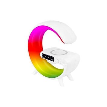 LED Bureaulamp G-Shape RGB - Bluetooth speaker, klok en draadloos opladen - 155 mm