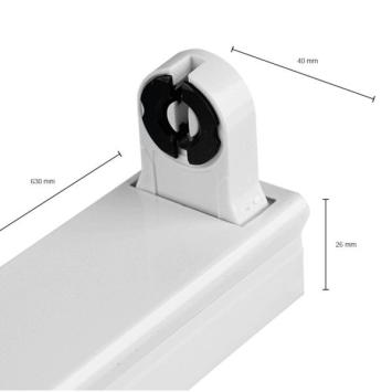 LED TL-Armatuur T8 - 60 cm - Voeding Enkelzijdig - IP22